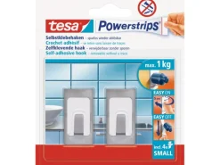 Online Tesa Selbstklebehaken Metall-Weiß rechteckig 2 Stück mit 4 x Powerstrips Small