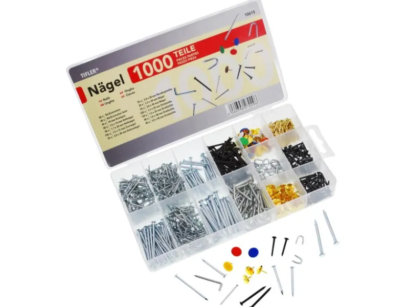 Discount Tifler 1000 Nägel In Sortimentsbox