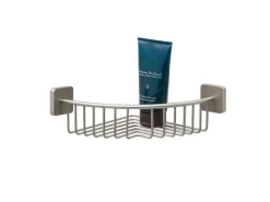 Hot Tiger Eck-Duschablage Onu Edelstahl gebürstet