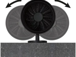 Hot Tiger Toilettenbürste Tune mit Halter Metall gebürstet- Schwarz