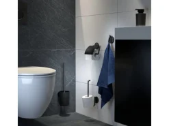 Hot Tiger Toilettenbürste Tune mit Halter Metall gebürstet- Schwarz