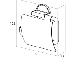 Tiger Toilettenpapierhalter Tune mit Deckel Metall gebürstet-