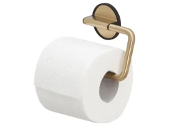 New Tiger Tune Toilettenpapierhalter ohne Deckel Messing gebürstet / Schwarz