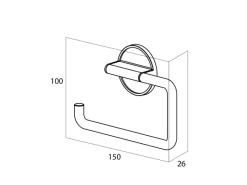 New Tiger Tune Toilettenpapierhalter ohne Deckel Messing gebürstet / Schwarz
