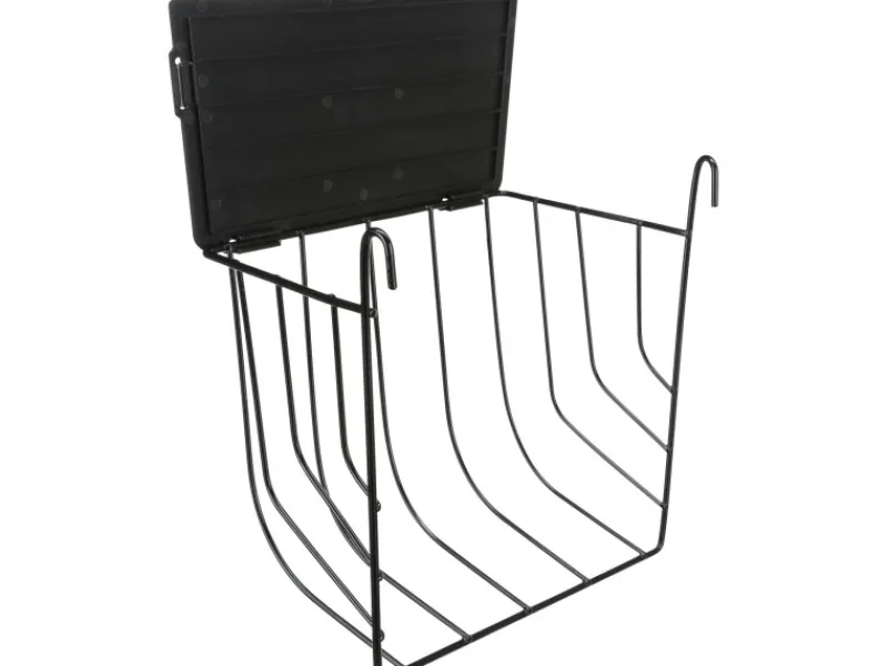 Trixie Heuraufe zum Einhängen mit Deckel Metall 20 × 18 × 12 cm Schwarz