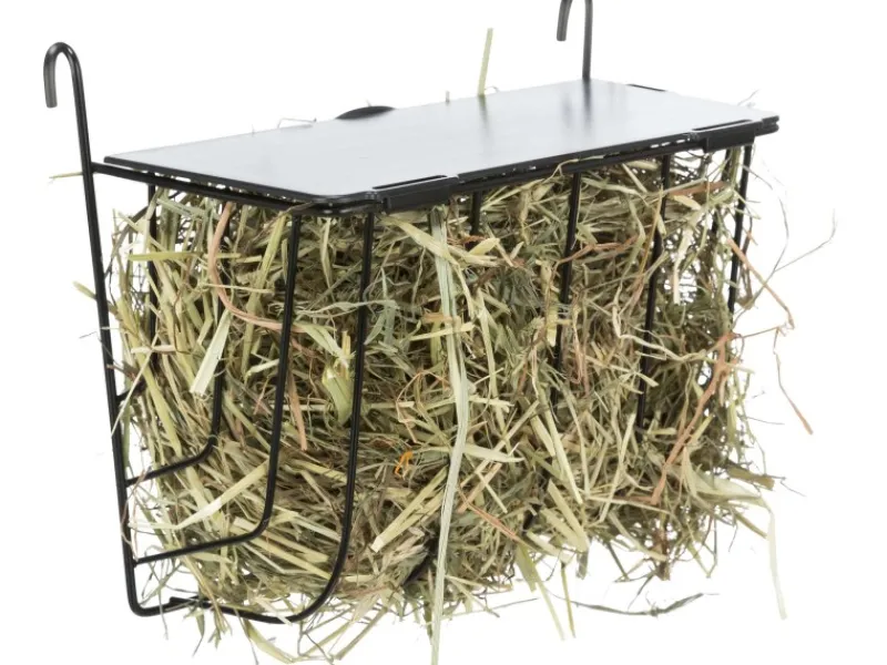 Trixie Heuraufe zum Einhängen mit Deckel Metall 20 × 18 × 12 cm Schwarz