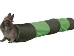 New Trixie Spieltunnel für Kaninchen ø 18 cm x 130 cm Anthrazit/ Grün
