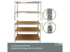 TRUTZHOLM 2er Set XXL Schwerlastregal 180x120x60 cm 875 kg Traglast Werkstattregal