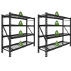 Best TRUTZHOLM 2x Schwerlastregal Enno 180x190x60 cm 3200 kg Stahl Stecksystem 4 Gitterböden