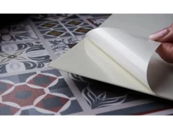 Tulup PVC Fliesen Selbstklebende 30 cm x 30 cm Set von 9 Klassische Klebefliesen Vinyl Bodenfliesen Klebefliesen für Küche Orientalisches Mosaik