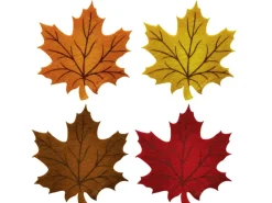 Hot Untersetzer Ahornblatt aus Filz 4-fach sortiert