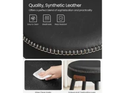 Vasagle Barhocker 2er-Set Schwarz