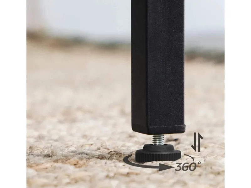 Hot Vasagle Bartisch Quadratisch 60 cm x 60 cm x 92 cm Braun-Schwarz