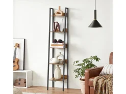 Vasagle Bücherregal 6 Ebenen 30 cm x 33,8 cm x 170 cm Braun-Schwarz