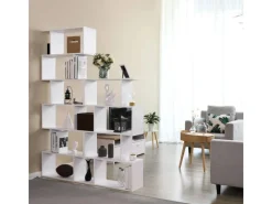 Vasagle Bücherregal 6 Ebenen 24 cm x 70 cm x 190,5 cm Weiß