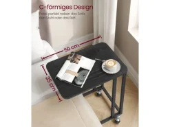 Sale Vasagle Beistelltisch 35 cm x 50 cm x 60 cm Schwarz