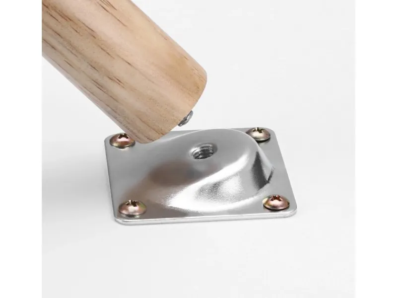 Vasagle Beistelltisch-Set mit Kiefernholz-Beinen Ø 45 cm x 50 cm Eiche-Weiß