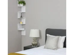 New Vasagle Eckregal 5 Ebenen 20 cm x 20 cm x 126 cm Weiß