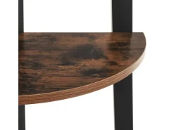 Vasagle Eckregal 5 Ebenen Stahlrahmen 34,2 cm x 34,2 cm x 158,8 cm Braun-Schwarz