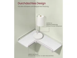 Vasagle Eckregal 2er Set L-förmig 29 cm x 40 cm Weiß