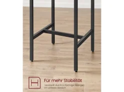 Vasagle Esstisch mit 2 Stühlen Braun-Schwarz