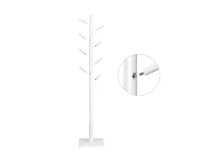 Vasagle Garderobenständer Massivholz 30 cm x 30 cm x 175 cm Weiß