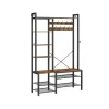 Vasagle Garderobenständer mit Stauraum 40 cm x 120 cm x 190 cm Braun-Schwarz
