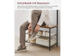 Clearance Vasagle Garderobenständer 32 cm x 70 cm x 177 cm Braun-Schwarz