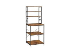 Vasagle Küchenregal 40 cm x 60 cm x 167 cm Braun-Schwarz