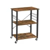 Sale Vasagle Küchenregal mit Rollen 40 cm x 60 cm x 89 cm Braun-Schwarz
