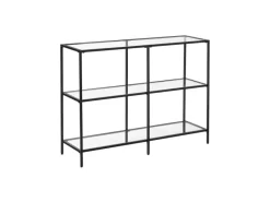 Vasagle Konsolentisch 30 cm x 100 cm x 73 cm Schwarz-Transparent