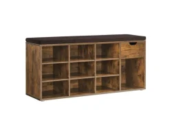 Vasagle Schuhbank 30 cm x 104 cm x 48 cm Vintagebraun