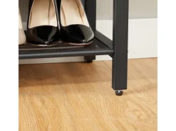 Vasagle Schuhregal 5 Ebenen 30 cm x 100 cm x 110 cm Braun-Schwarz