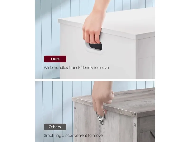 Vasagle Schuhtruhe 40 cm x 76 cm x 48 cm Weiß