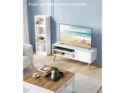 Vasagle TV-Schrank Industrie-Design 40 cm x 120 cm x 49 cm Weiß