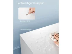 Vasagle TV-Schrank Industrie-Design 40 cm x 120 cm x 49 cm Weiß