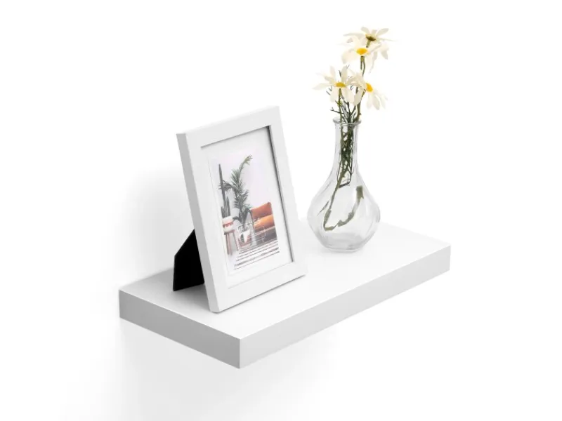 Vasagle Wandboard 40 cm x 20 cm x 3,8 cm Weiß