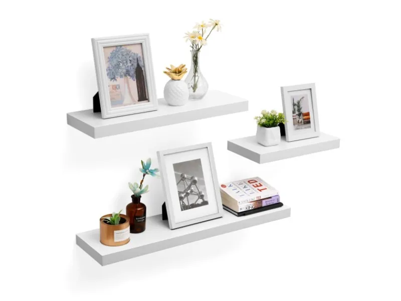 Vasagle Wandboard 40 cm x 20 cm x 3,8 cm Weiß