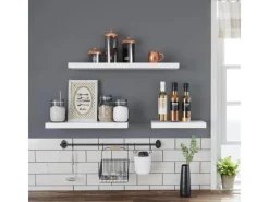 Vasagle Wandboard 40 cm x 20 cm x 3,8 cm Weiß