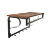Vasagle Wandgarderobe 5 Haken und Regal 30 cm x 60 cm 31,7 cm Braun-Schwarz