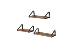 Vasagle Wandregal 40 cm x 12 cm x 11 cm Braun-Schwarz