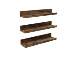 Best Vasagle Wandregal 3 Stück Länge 38 cm Braun