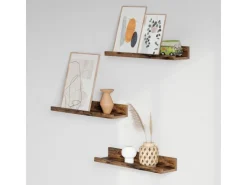 Best Vasagle Wandregal 3 Stück Länge 38 cm Braun