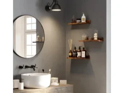 Best Vasagle Wandregal 3 Stück Länge 38 cm Braun