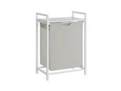 Hot Vasagle Wäschesammler 50 cm x 33 cm x 72 cm Weiß