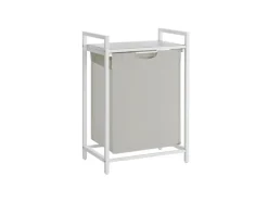 Hot Vasagle Wäschesammler 50 cm x 33 cm x 72 cm Weiß