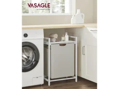 Hot Vasagle Wäschesammler 50 cm x 33 cm x 72 cm Weiß