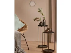 Best Vase Minimalist Zen Keramik 12,8 cm x Ø 10,2 cm Schwarz