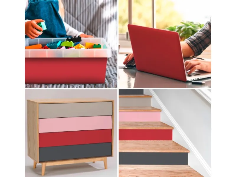 Venilia Klebefolie 45 cm x 200 cm Rot