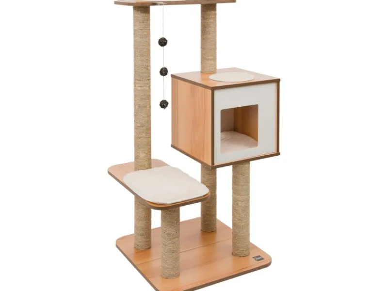 Vesper Kratzbaum High Base 55,5 cm x 56 cm x 121,5 cm Walnuss